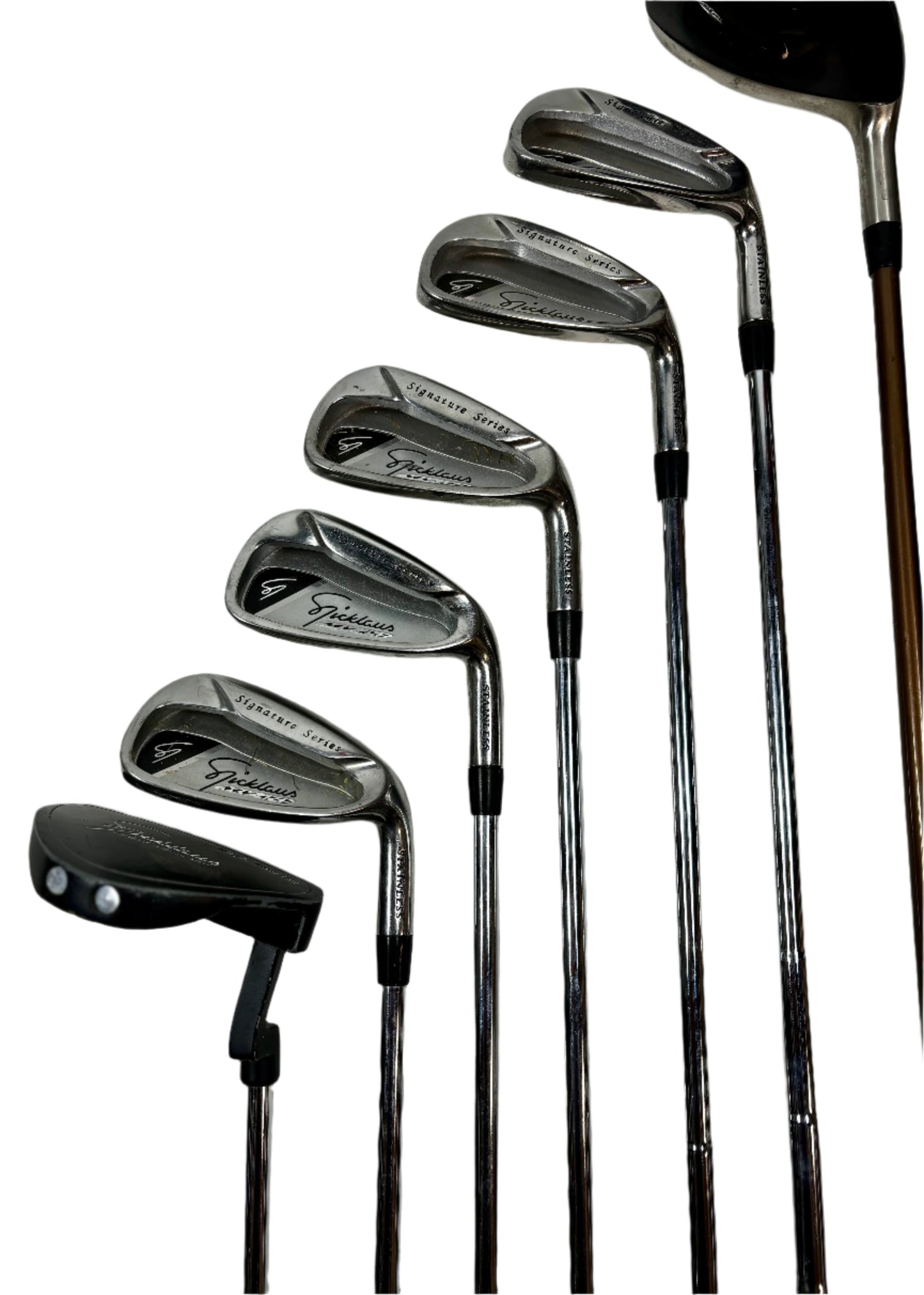 11 piece Golden Bear Jack Nicklaus Signature Series MV-20 Putter, Irons, Woods, Hybrids, Driver